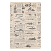 ヴィンテージ魚釣りルアー:アンティーク1900年代の漁師 ミニクリップボード (裏面)