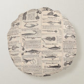 ヴィンテージ魚釣りルアー:アンティーク1900年代の漁師 ラウンドクッション (裏面)