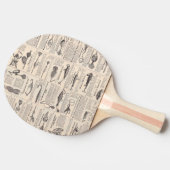 ヴィンテージ魚釣りルアー:アンティーク1900年代の漁師 卓球ラケット (横)