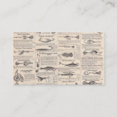 ヴィンテージ魚釣りルアー：アンティーク1900年代の漁師 名刺 (裏面)