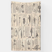 ヴィンテージ魚釣りルアー:アンティーク1900年代の漁師 横断幕 (縦)