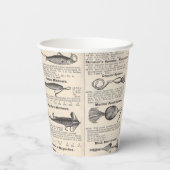 ヴィンテージ魚釣りルアー:アンティーク1900年代の漁師 紙コップ (裏面)