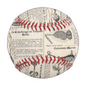 ヴィンテージ魚釣りルアー：アンティーク1900年代の漁師 野球ボール (裏面)