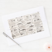 ヴィンテージ魚釣りルアー：アンティーク1900年代の漁師 長方形シール (封筒)