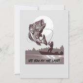 ヴィンテージ魚釣りレイクフィッシャーマン60誕生日 招待状 (裏面)