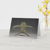 ヴィンテージ魚釣り誕生日フォトカード – 素朴 Art カード (黄色い花)