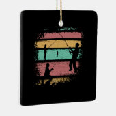 ヴィンテージ魚釣り セラミックオーナメント (右)