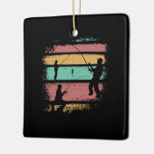 ヴィンテージ魚釣り セラミックオーナメント (左)