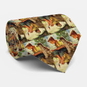 ヴィンテージ魚釣り、彼の子犬とワームの少年 ネクタイ (ロール)