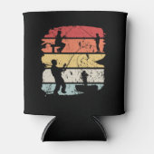 ヴィンテージ魚釣り 缶クーラー (正面)