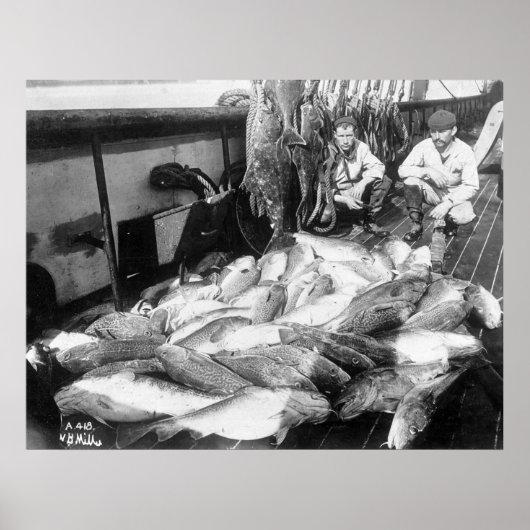 ヴィンテージ魚釣り、1900年代初期 ポスター (正面)