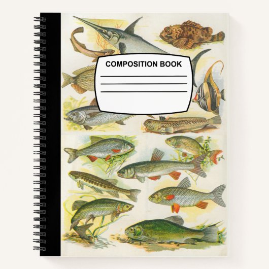 ヴィンテージ魚類合成手帳 ノートブック (正面)