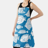 ヴィンテージ魚:装飾イラストレーションセット。 エプロン (インサイチュ)