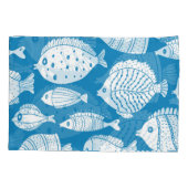 ヴィンテージ魚：装飾イラストレーションセット。 枕カバー (裏面)