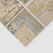 ヴィンテージ鮮やかイソップ寓話背景アーティスト 薄葉紙 (詳細)