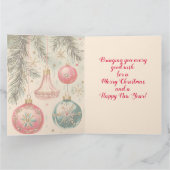 ヴィンテージ鮮やかクリスマスオーナメント カード (内部)