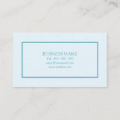 ヴィンテージ鮮やかバラフローラルパターンオンミント 名刺 (裏面)