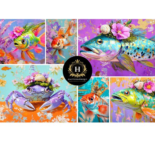 ヴィンテージ鮮やかフローラカニの切り離し 薄葉紙