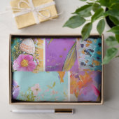 ヴィンテージ鮮やかフローラカニの切り離し 薄葉紙 (ギフト)