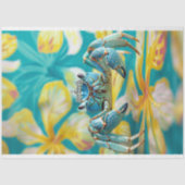 ヴィンテージ鮮やかフローラキングカニの切り離し 薄葉紙 (正面)