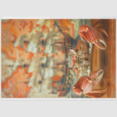 ヴィンテージ鮮やかフローラキングカニの切り離し 薄葉紙 (正面)