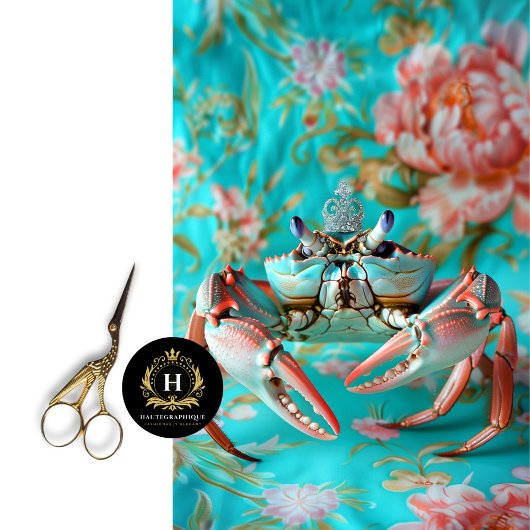 ヴィンテージ鮮やかフローラキングカニの切り離し 薄葉紙