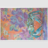 ヴィンテージ鮮やかフローラキングカニの切り離し 薄葉紙 (正面)