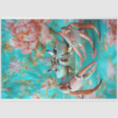 ヴィンテージ鮮やかフローラキングカニの切り離し 薄葉紙 (正面)