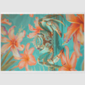 ヴィンテージ鮮やかフローラキングカニの切り離し 薄葉紙 (正面)