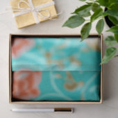 ヴィンテージ鮮やかフローラ魚の切り離し 薄葉紙 (ギフト)