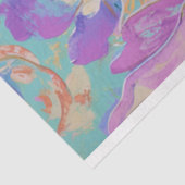 ヴィンテージ鮮やかフローラ魚の切り離し 薄葉紙 (詳細)