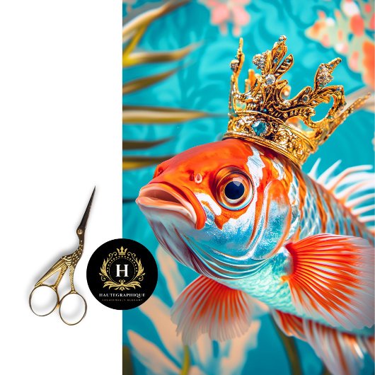 ヴィンテージ鮮やかフローラ魚の切り離し 薄葉紙