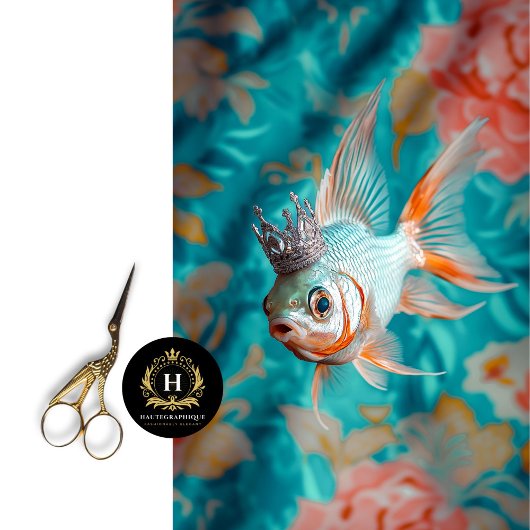 ヴィンテージ鮮やかフローラ魚の切り離し 薄葉紙