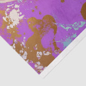 ヴィンテージ鮮やかフローラ魚の切り離し 薄葉紙 (詳細)