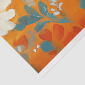 ヴィンテージ鮮やかフローラ魚の切り離し 薄葉紙 (詳細)