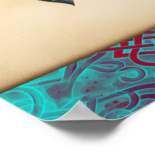 ヴィンテージ鮮やかライフの木の引用文 ポスター (角)