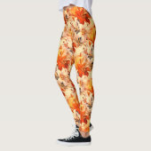 ヴィンテージ鮮やかリッチ秋フローラ レギンス (左)