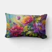 ヴィンテージ鮮やか絵を描フローラ ランバークッション (裏面)