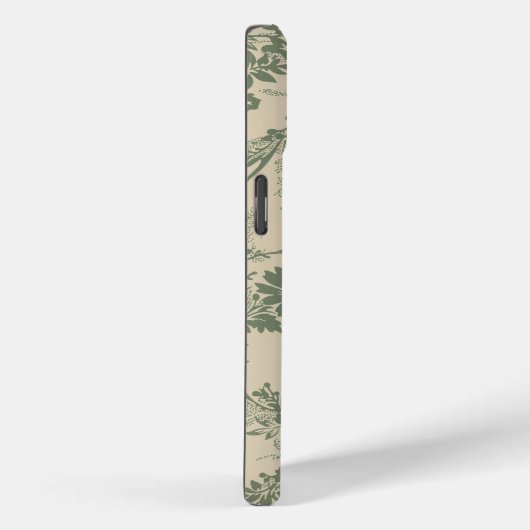 ヴィンテージ鮮やか緑花柄 Case-Mate iPhoneケース (裏面 / 右)