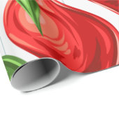 ヴィンテージ鮮やか赤と緑のクリスマスオーナメント ラッピングペーパー (ロールコーナー)