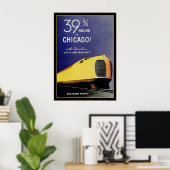 ヴィンテージ鯉のぼり機関車ポスター ポスター (ホームオフィス)