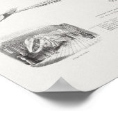 ヴィンテージ鯨イラストレーション ポスター (角)