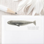 ヴィンテージ鯨差出人住所ラベル ラベル (インサイチュ)