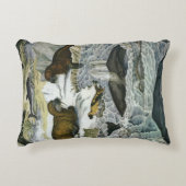 ヴィンテージ鯨、アザラシ及びセイウチ、海産動物 アクセントクッション (正面)