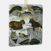 ヴィンテージ鯨、アザラシ及びセイウチ、海産動物 セラミックオーナメント (右)