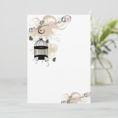 ヴィンテージ鳥かごの招待状 招待状 (スタンド正面)