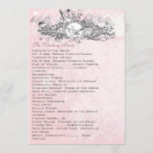 ヴィンテージ鳥かごミュージカルスクロール結婚式メニュー プログラム (裏面)