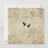 ヴィンテージ鳥かご結婚式招待状 招待状 (裏面)