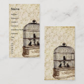 ヴィンテージ鳥かご 名刺 (正面/裏面)