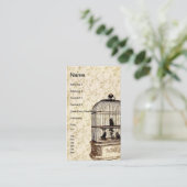 ヴィンテージ鳥かご 名刺 (スタンド正面)